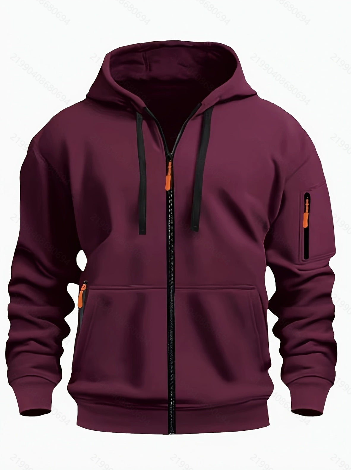 Mens Zipper Hooded Sweatshirt