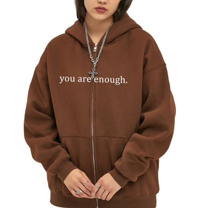 Plus Size Zipper Hoodie