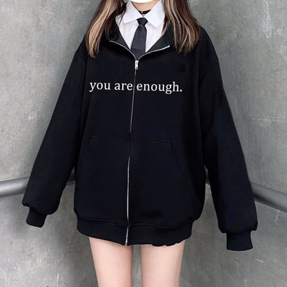 Plus Size Zipper Hoodie