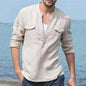 Mens Cotton Linen Shirt