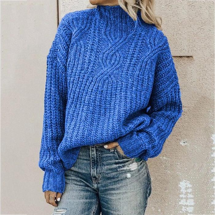 Turtleneck Twist Knit Top