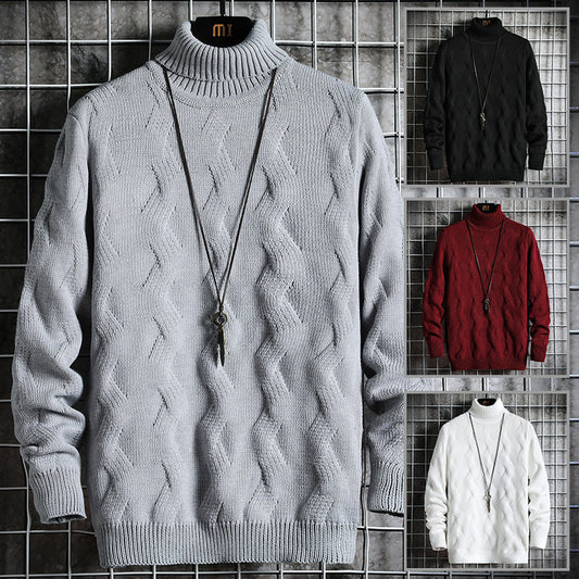 Mens High Collar Sweater