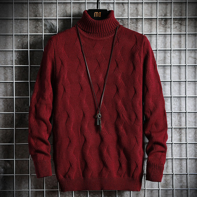 Mens High Collar Sweater