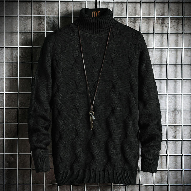 Mens High Collar Sweater