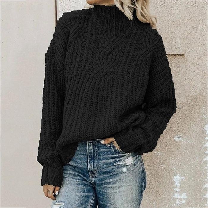 Turtleneck Twist Knit Top