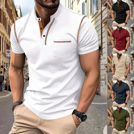 Mens Polo Shirt Casual Breathable Fashion Top