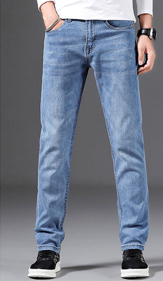 Slim Fit Elastic Jeans Men