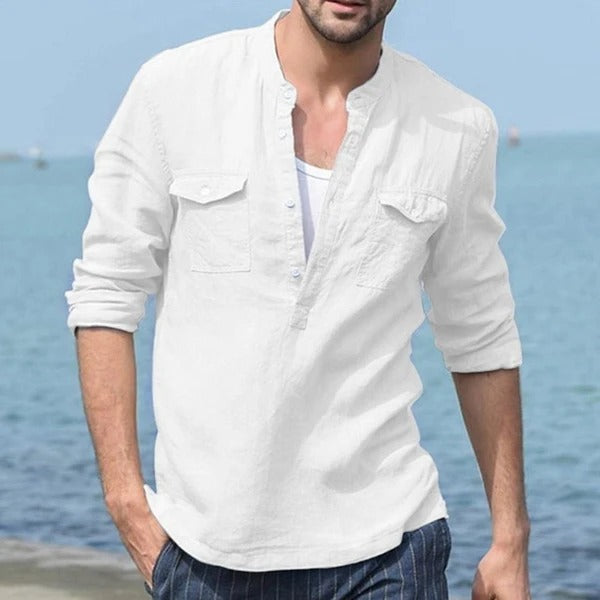 Mens Cotton Linen Shirt