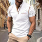 Mens Polo Shirt Casual Breathable Fashion Top