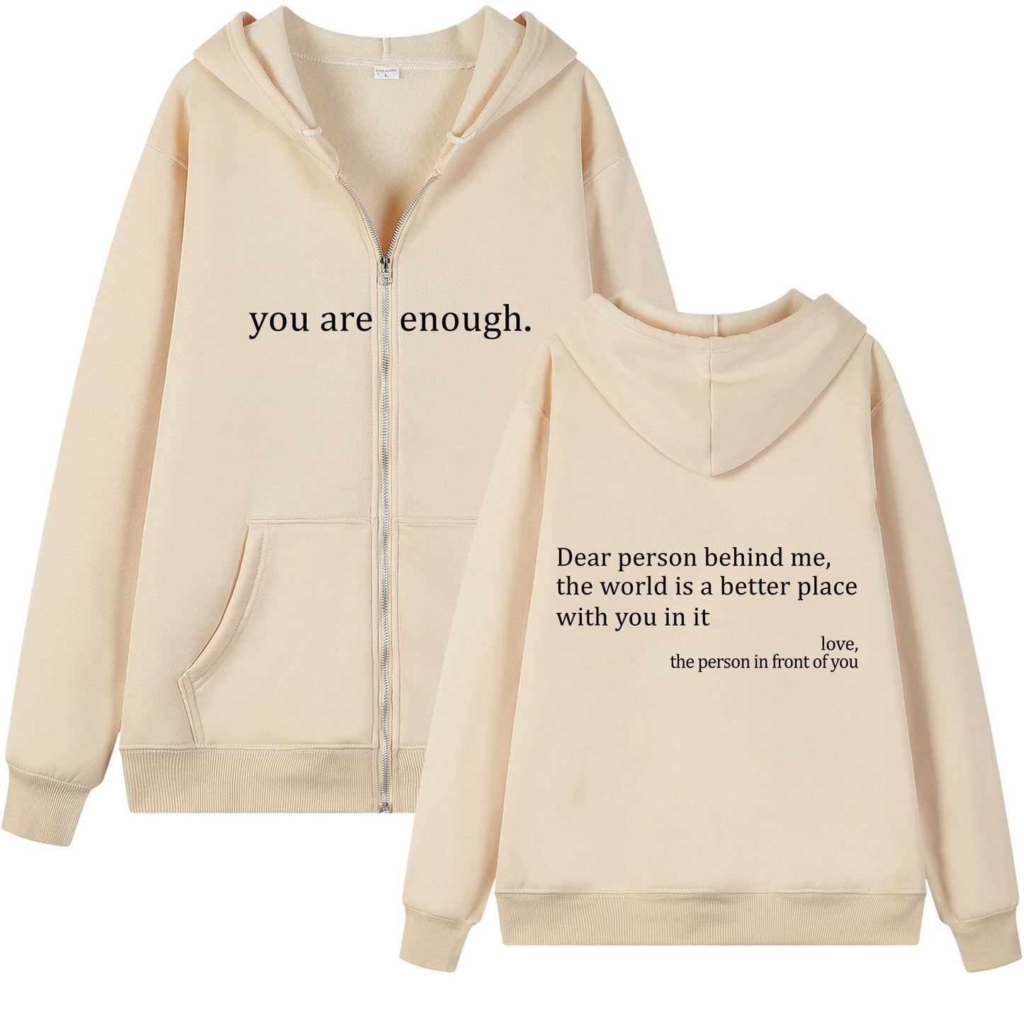 Plus Size Zipper Hoodie