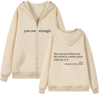 Plus Size Zipper Hoodie