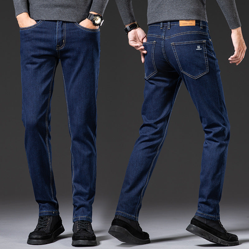 Slim Fit Elastic Jeans Men