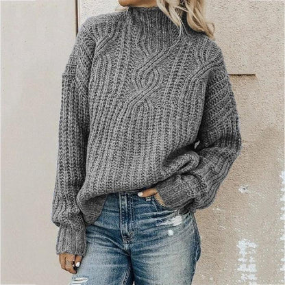 Turtleneck Twist Knit Top