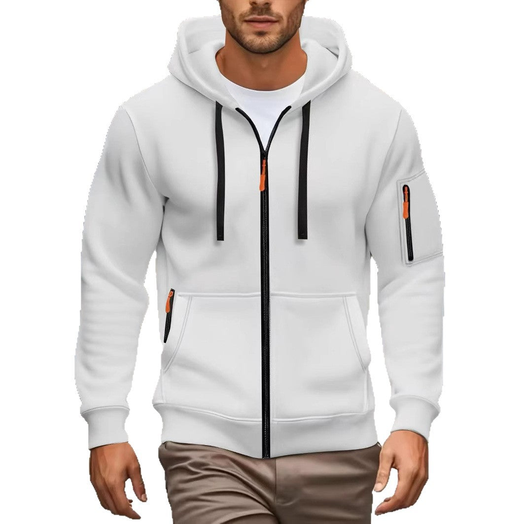 Mens Zipper Hooded Sweatshirt