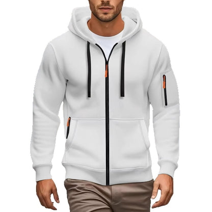 Mens Zipper Hooded Sweatshirt