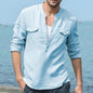 Mens Cotton Linen Shirt