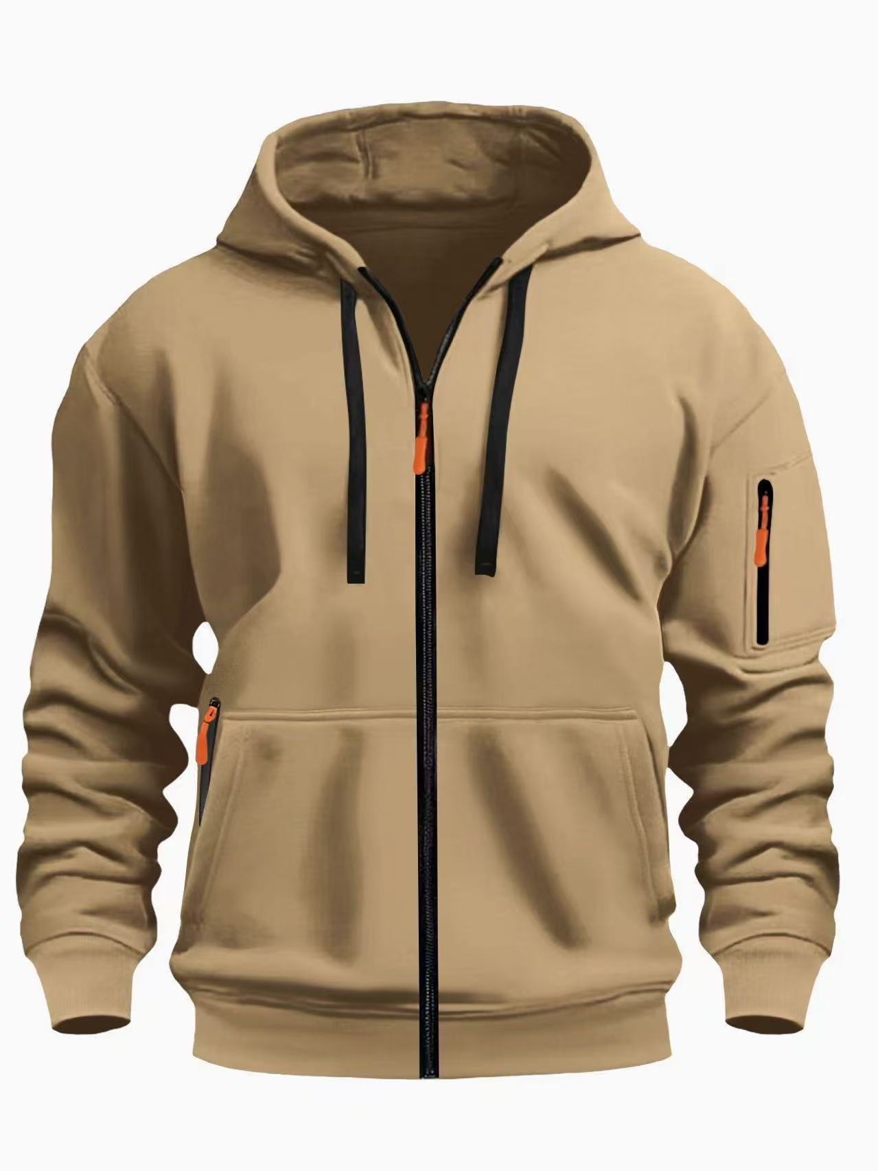 Mens Zipper Hooded Sweatshirt