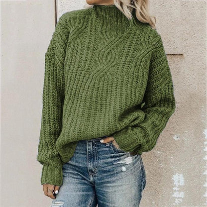 Turtleneck Twist Knit Top
