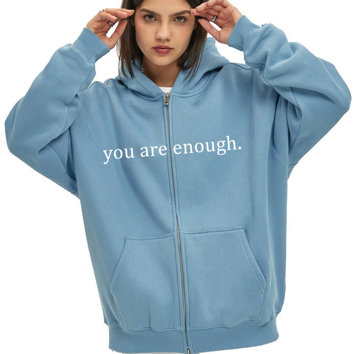 Plus Size Zipper Hoodie
