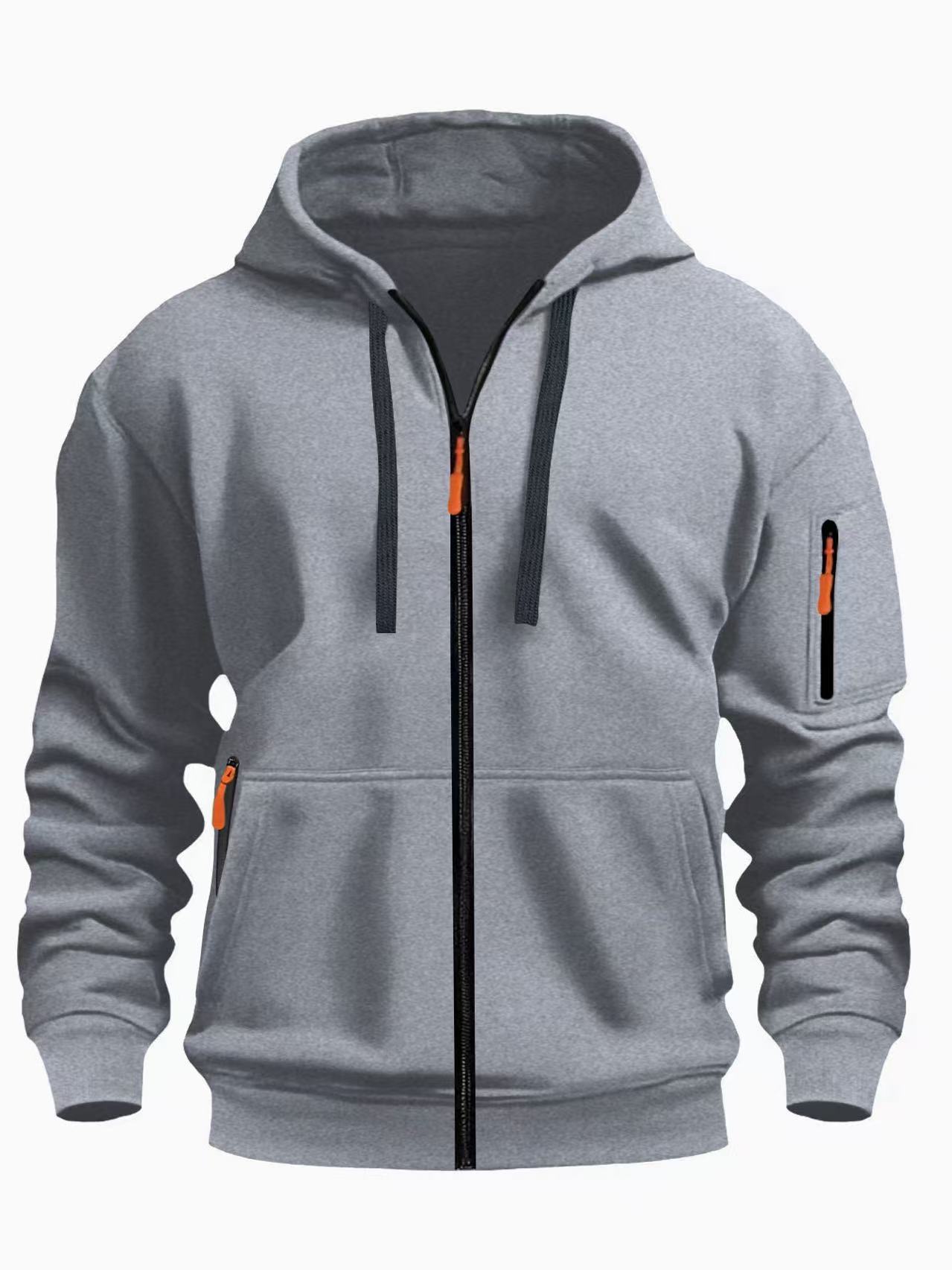 Mens Zipper Hooded Sweatshirt
