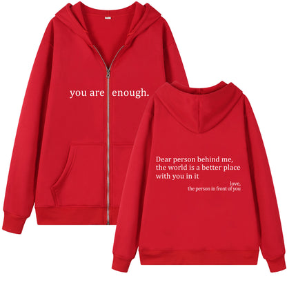 Plus Size Zipper Hoodie