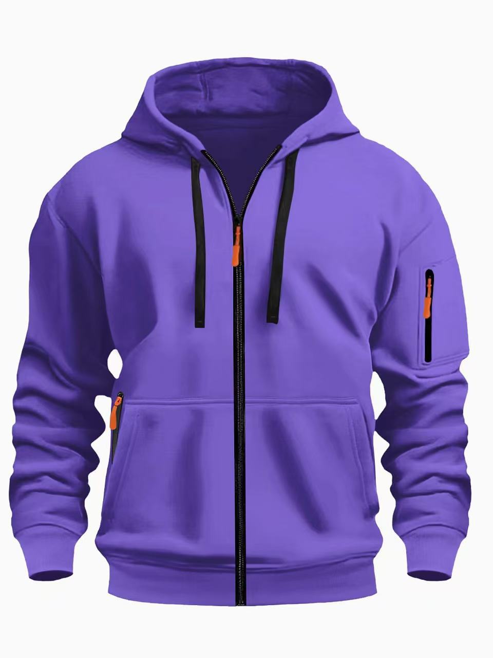 Mens Zipper Hooded Sweatshirt