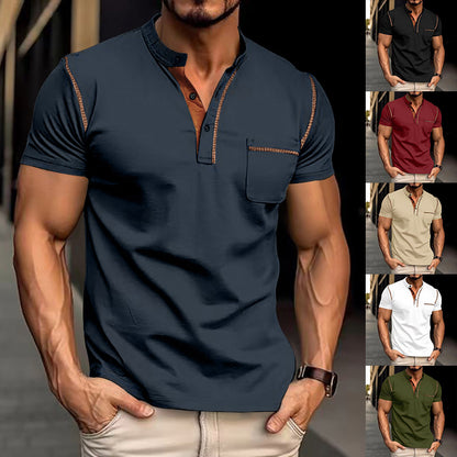 Mens Polo Shirt Casual Breathable Fashion Top