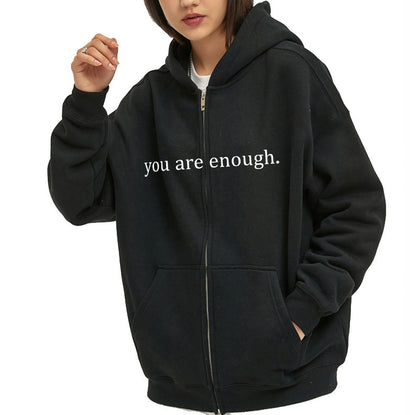 Plus Size Zipper Hoodie