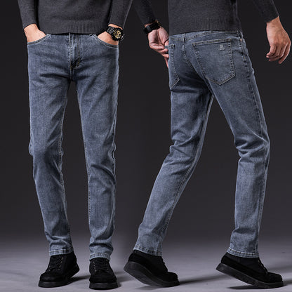 Slim Fit Elastic Jeans Men