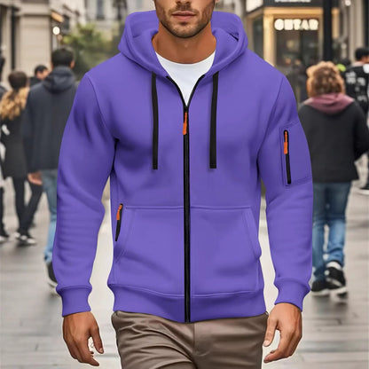 Mens Zipper Hooded Sweatshirt