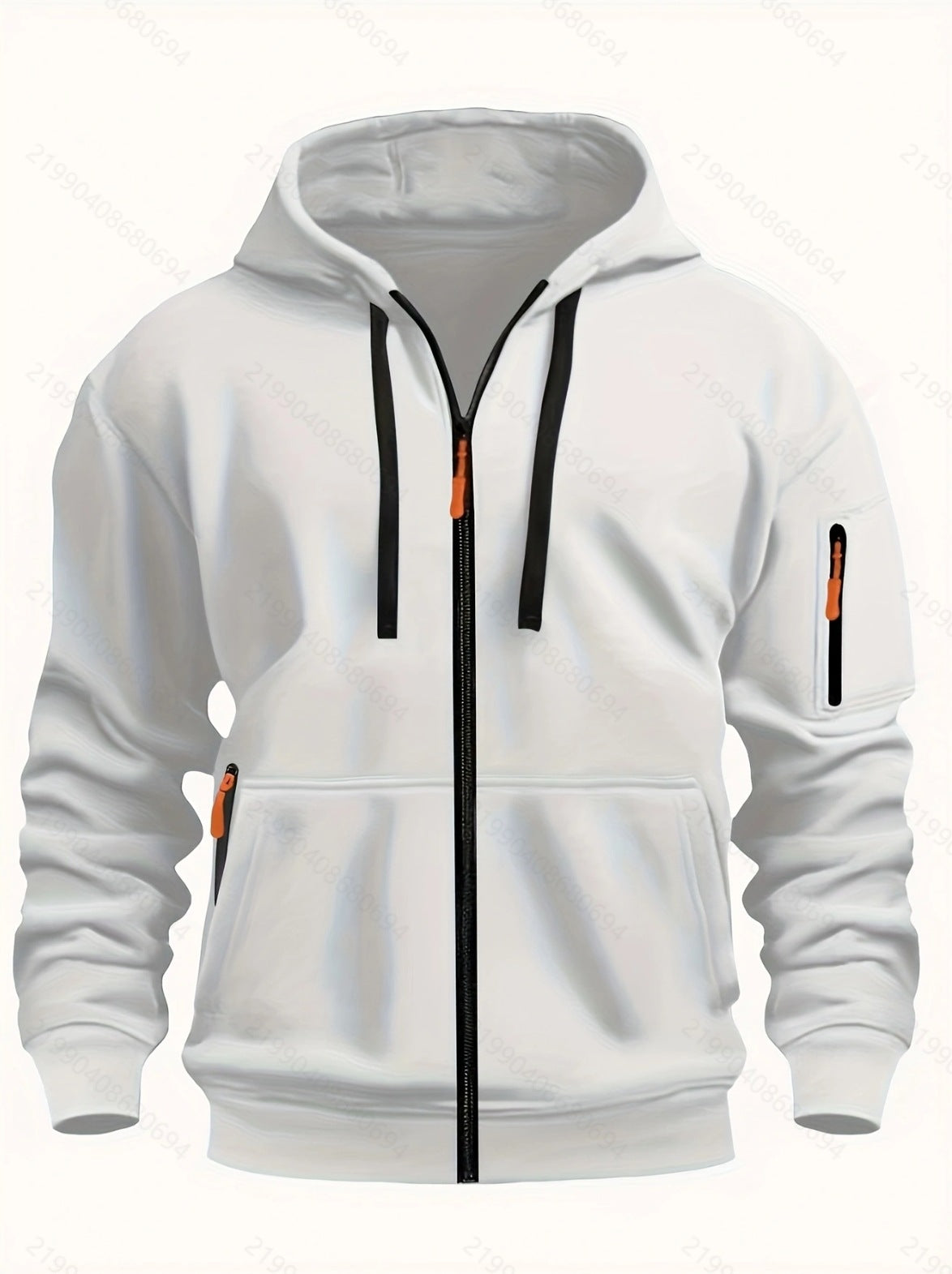Mens Zipper Hooded Sweatshirt