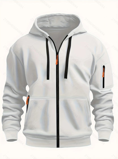 Mens Zipper Hooded Sweatshirt