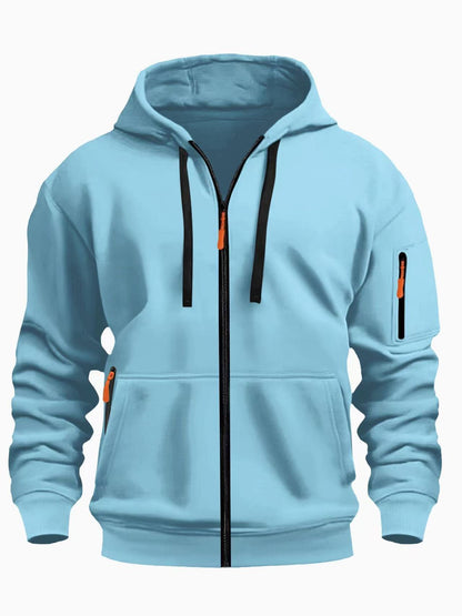 Mens Zipper Hooded Sweatshirt