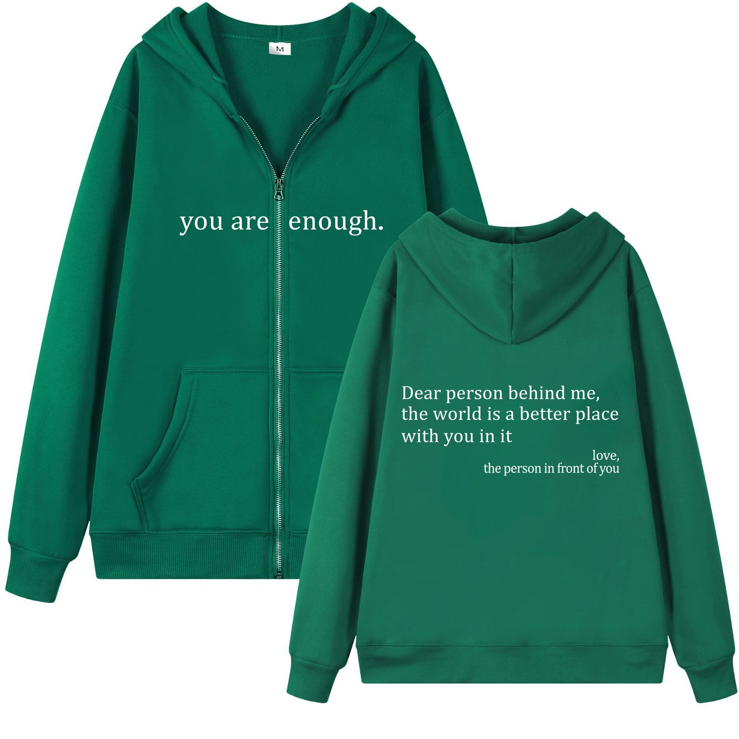 Plus Size Zipper Hoodie