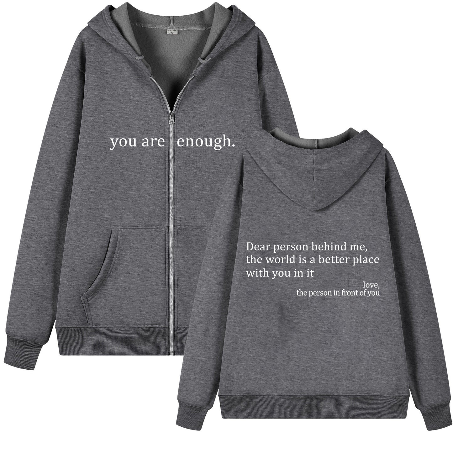 Plus Size Zipper Hoodie