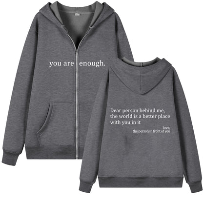 Plus Size Zipper Hoodie