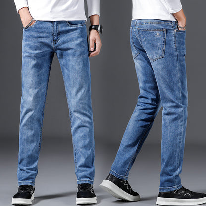 Slim Fit Elastic Jeans Men