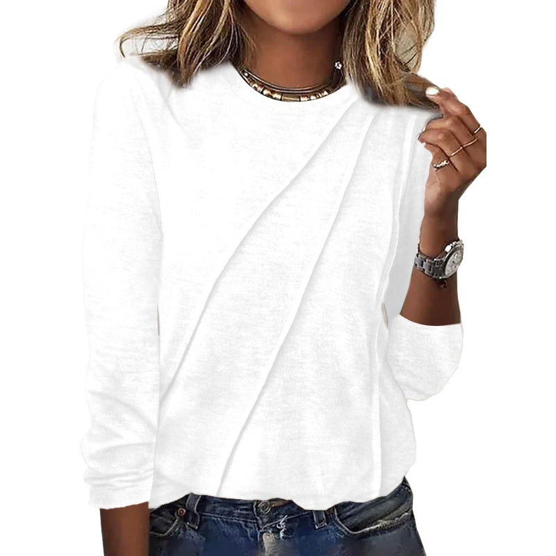 Womens Long Sleeve Pullover T-Shirt