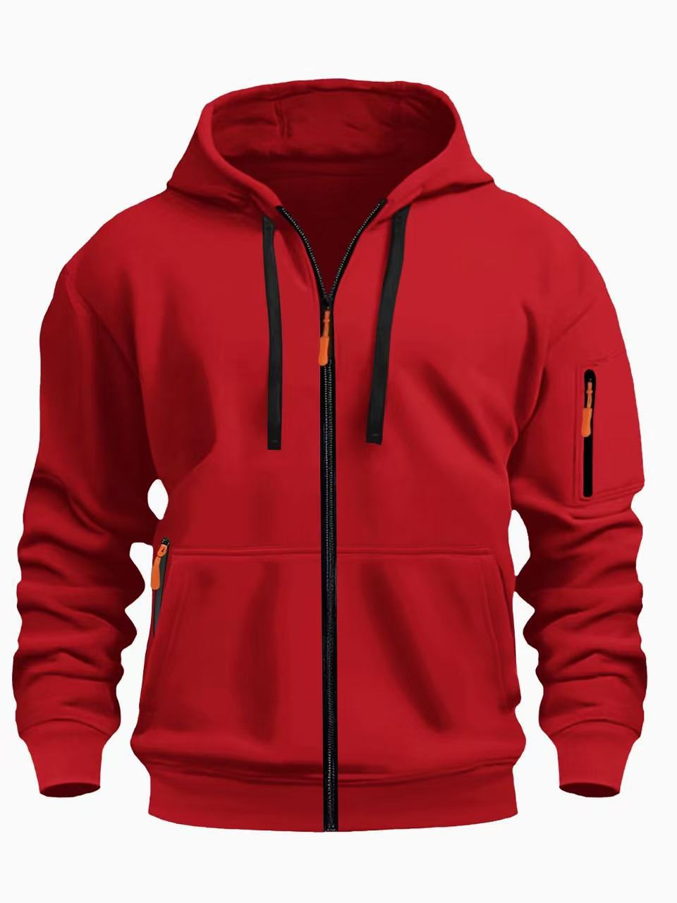 Mens Zipper Hooded Sweatshirt