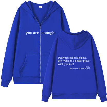 Plus Size Zipper Hoodie