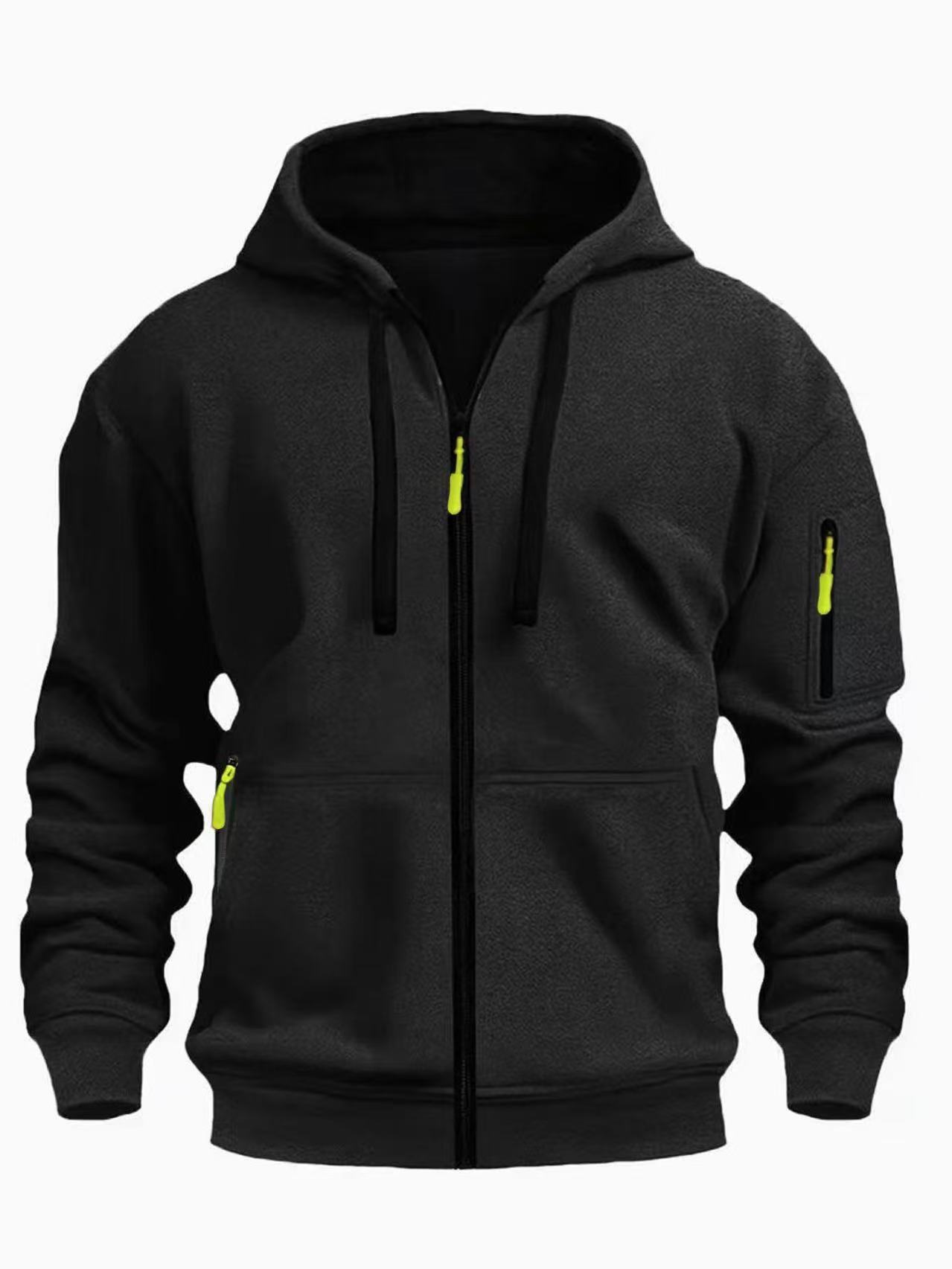 Mens Zipper Hooded Sweatshirt