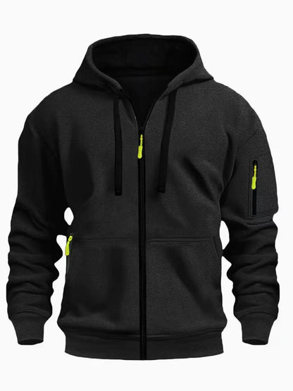 Mens Zipper Hooded Sweatshirt