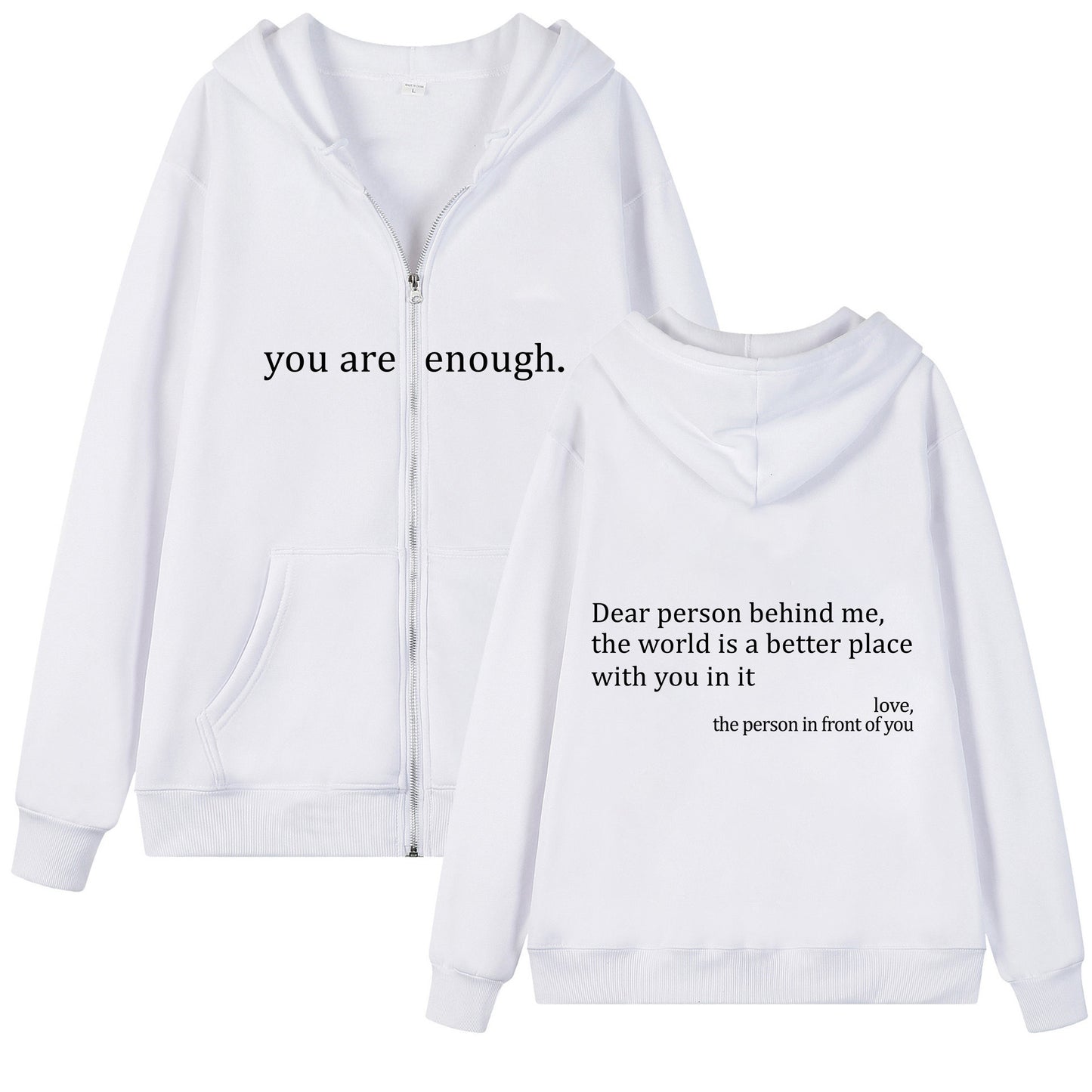 Plus Size Zipper Hoodie