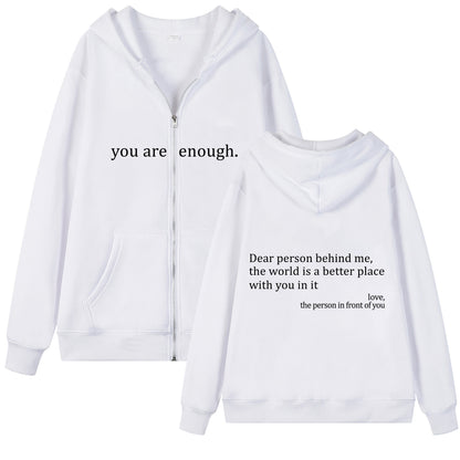 Plus Size Zipper Hoodie