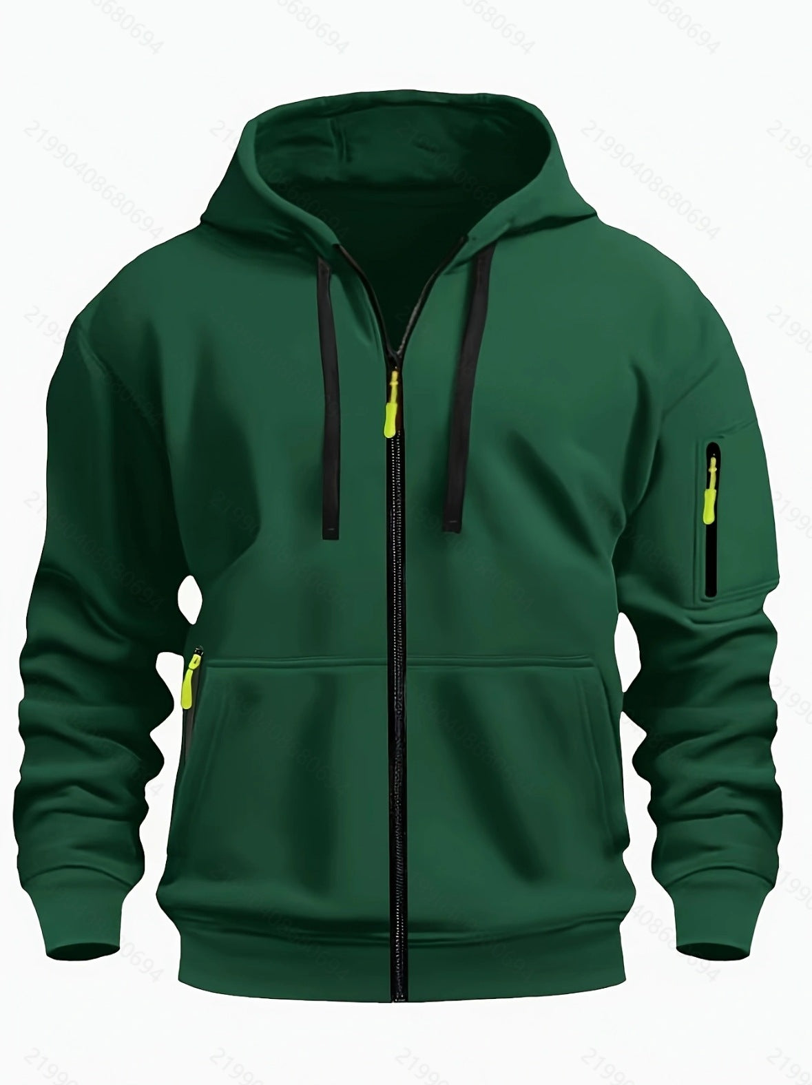 Mens Zipper Hooded Sweatshirt