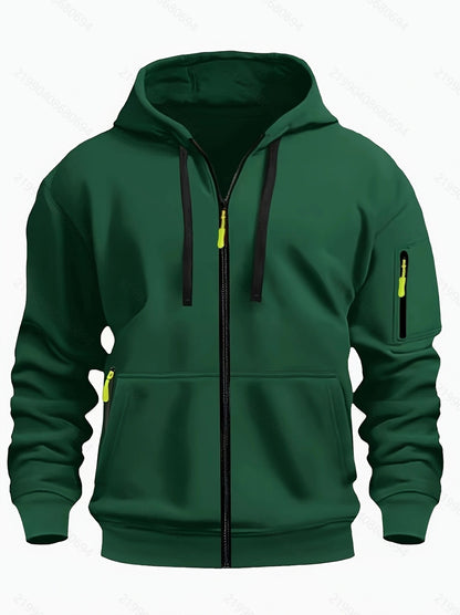 Mens Zipper Hooded Sweatshirt