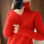 Women's Wool Solid Color Sweater Knitted Bottoming Shirt