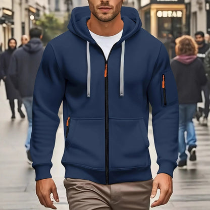 Mens Zipper Hooded Sweatshirt